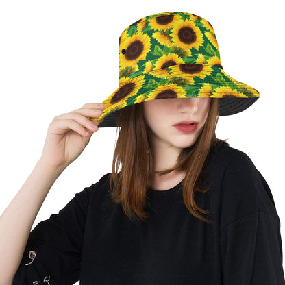 Sunflower Pattern Print Design SF02 Unisex Bucket Hat