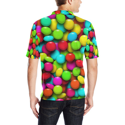 Candy Pattern Print Design CA03 Men Polo Shirt