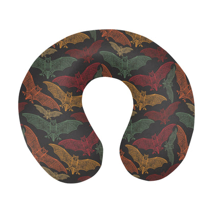 Bat Tribal Pattern Print Design 03 U-Shaped Travel Neck Pillow