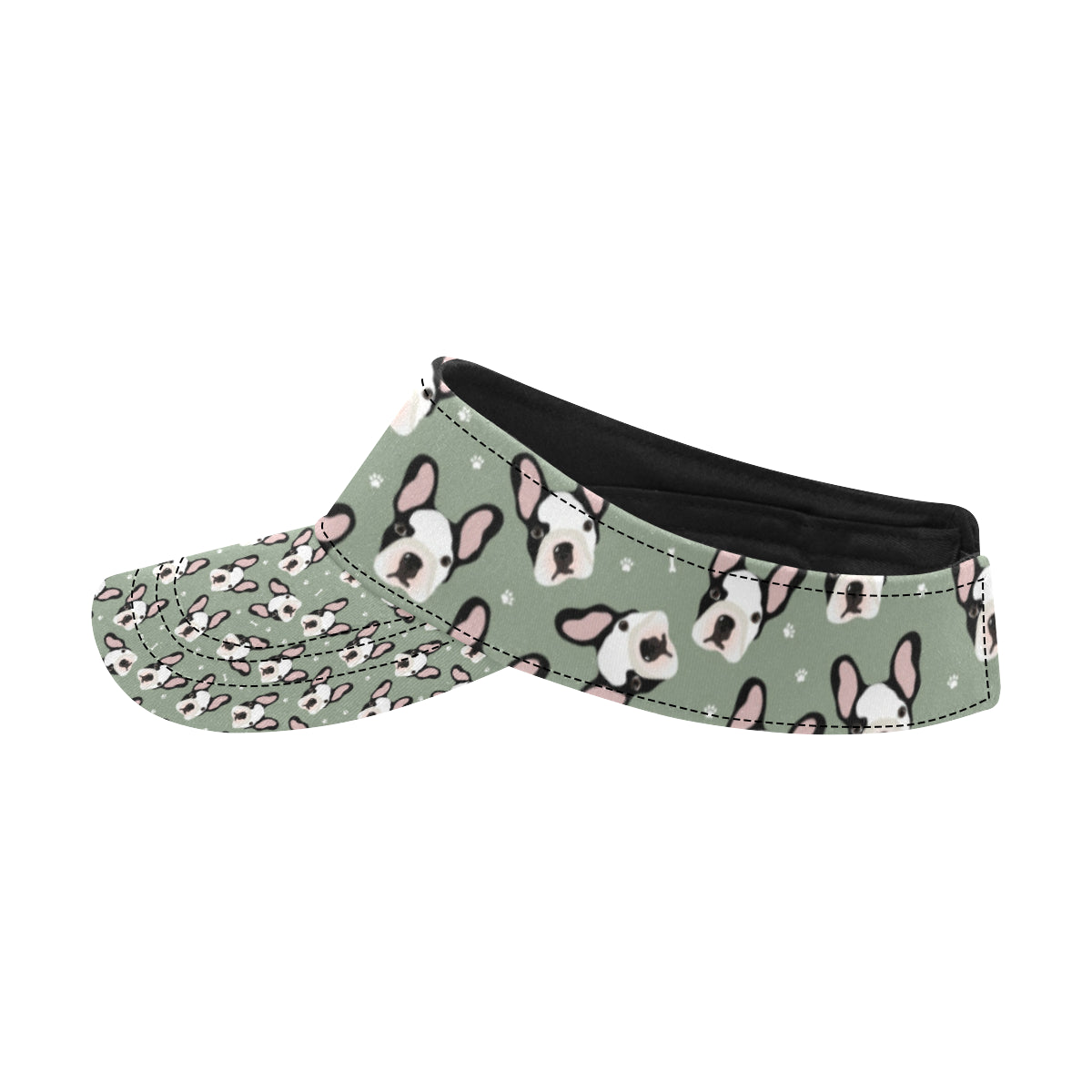 Boston Terrier Pattern Print Design 05 Unisex Sun Visor