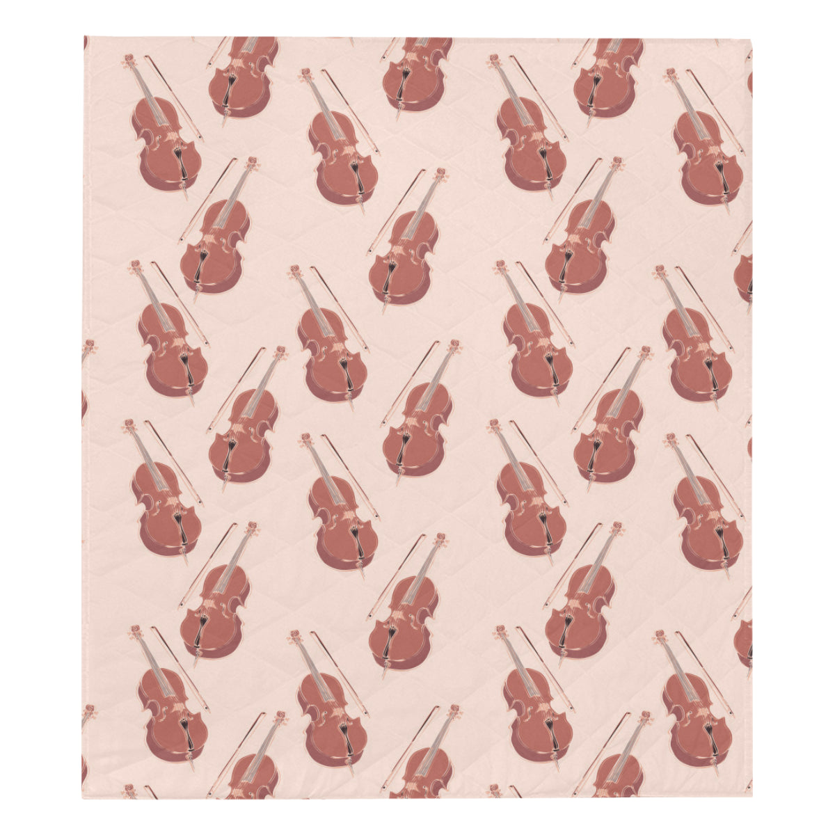 Cello Pattern Print Design 03 Premium Quilt