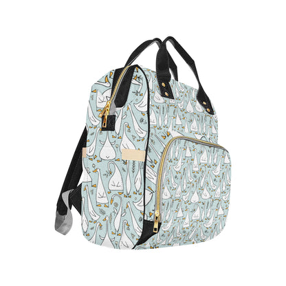 Goose Pattern Print Design 03 Diaper Bag Backpack