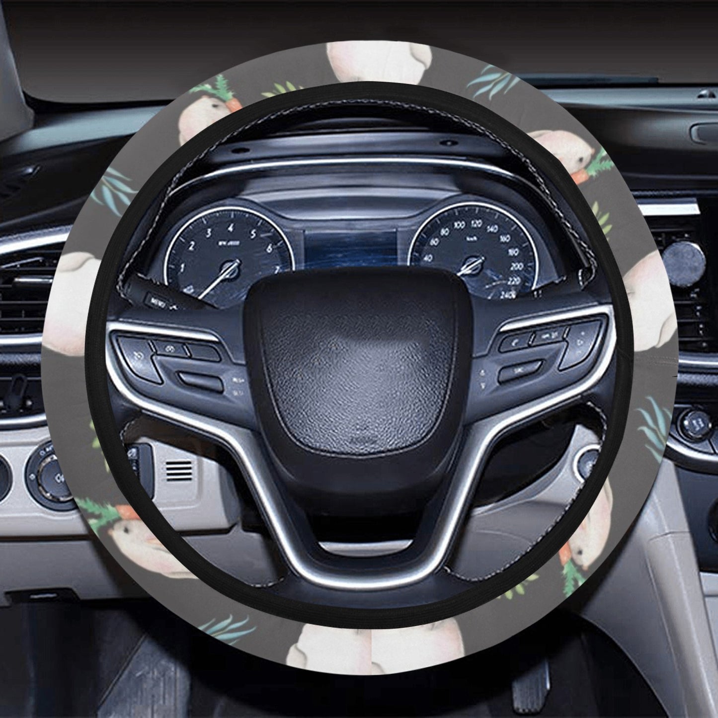 Rabbit Print Design LKS402 Steering Wheel Cover with Elastic Edge