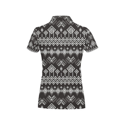 Tribal Pattern Print Design LKS304 Women's Polo Shirt