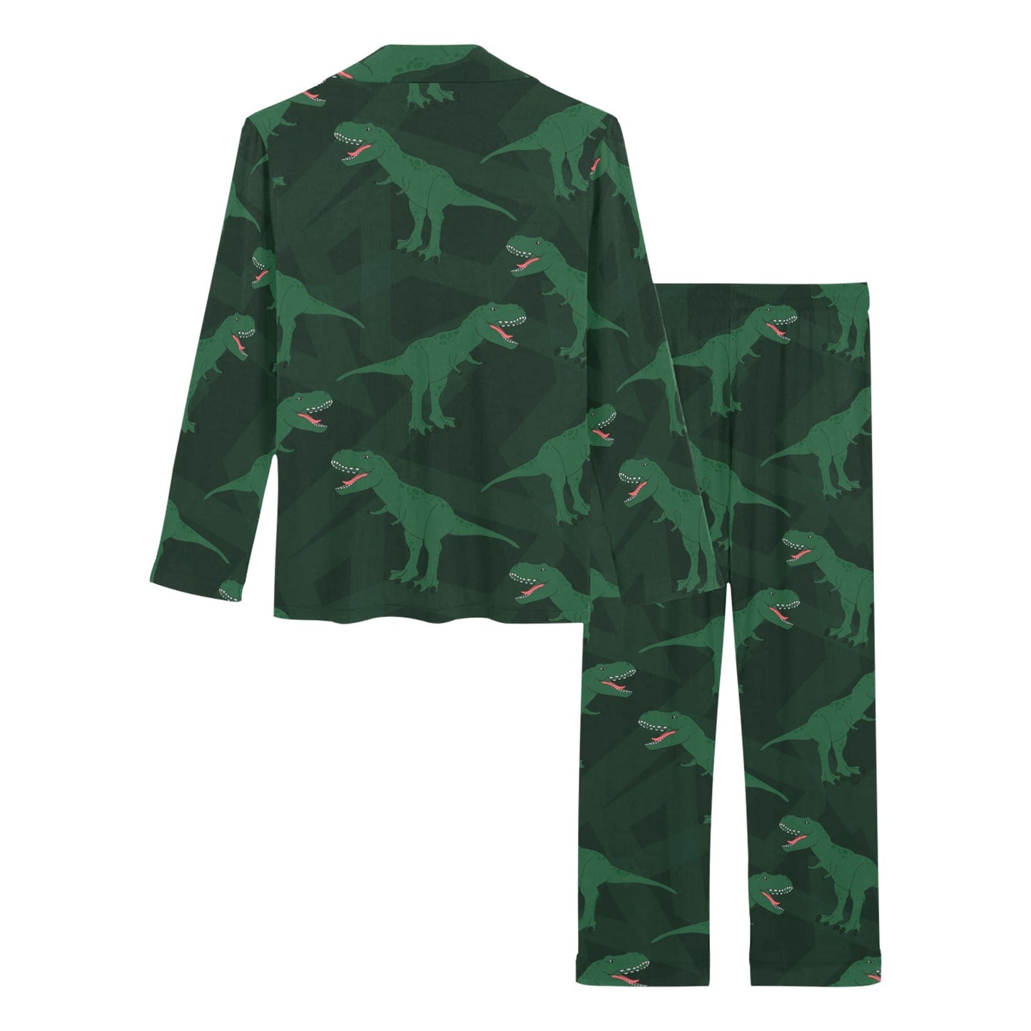 T Rex Pattern Print Design A06 Women's Long Pajama Set