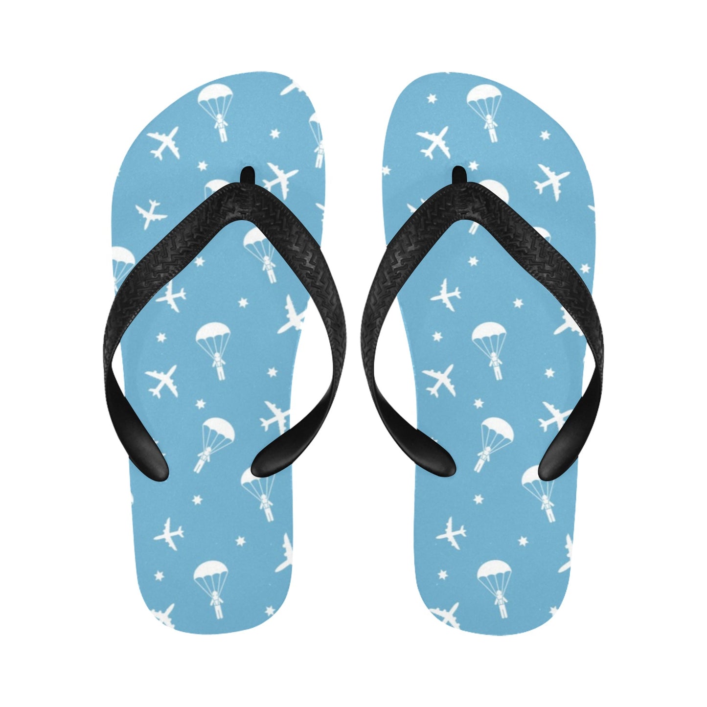 Skydiver Print Design LKS303 Flip Flops