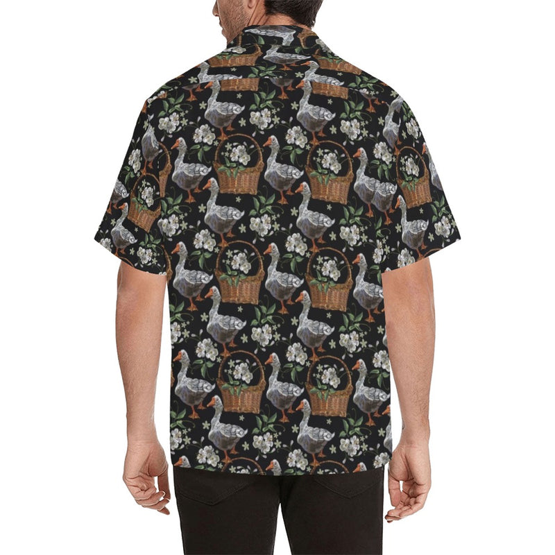 Goose Print Design LKS406 Men's Men's Hawaiian Shirt