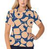 Cracker Pattern Print Design 03 Women's Polo Shirt