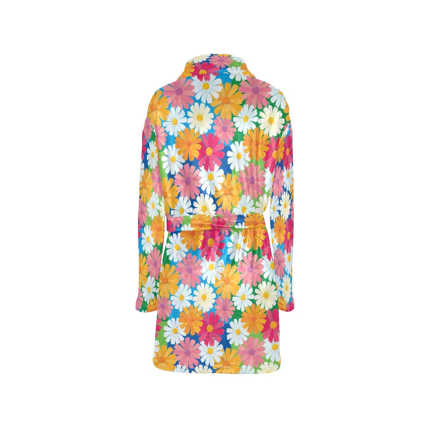 Daisy Pattern Print Design DS05 Women's Fleece Robe