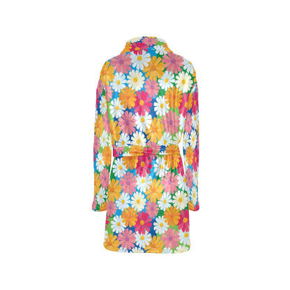 Daisy Pattern Print Design DS05 Women's Fleece Robe