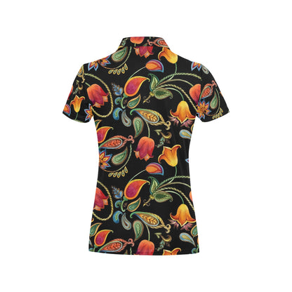 Tulip Boho Pattern Print Design TP09 Women's Polo Shirt
