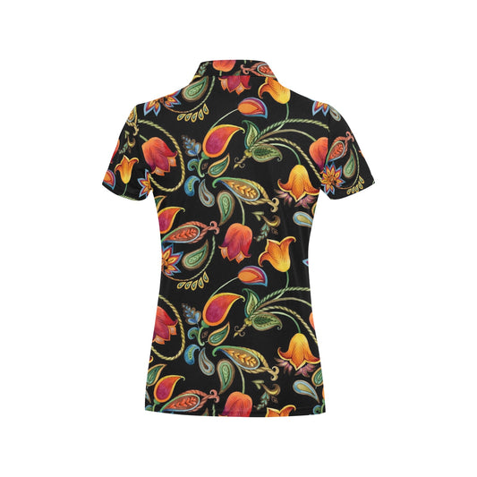 Tulip Boho Pattern Print Design TP09 Women's Polo Shirt