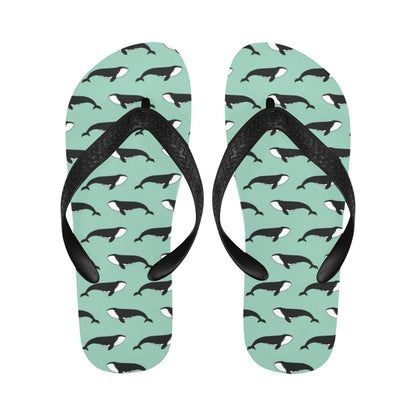 Whale Print Design LKS307 Flip Flops