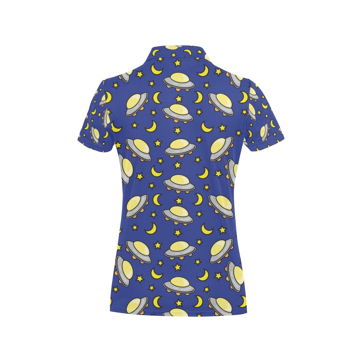 UFO Print Design LKS309 Women's Polo Shirt