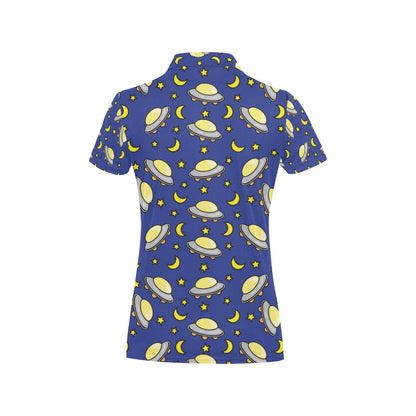 UFO Print Design LKS309 Women's Polo Shirt