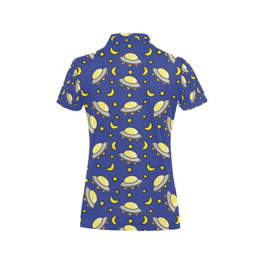 UFO Print Design LKS309 Women's Polo Shirt