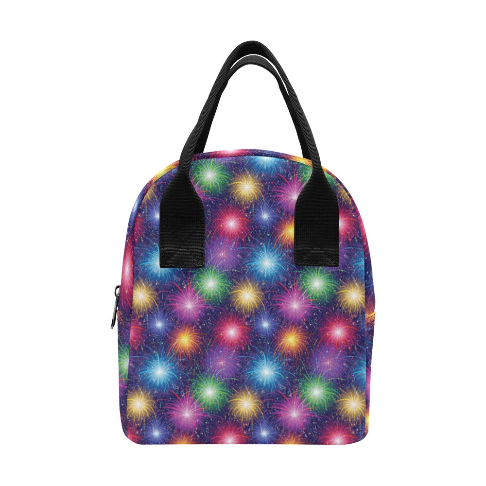 Firework Colorful Print Design LKS301 Insulated Lunch Bag