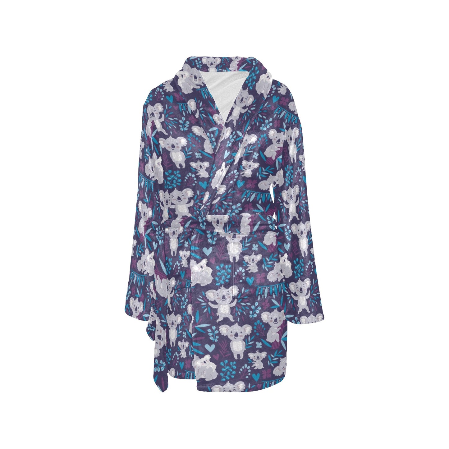 Koala Cute Themed Design Print Women's Fleece Robe