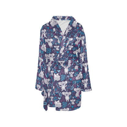 Koala Cute Themed Design Print Women's Fleece Robe