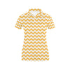 Chevron Orange Pattern Print Design 01 Women's Polo Shirt