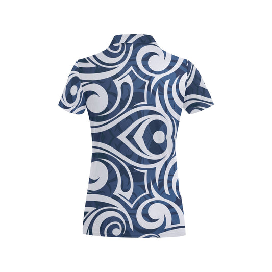Maori Pattern Print Design 01 Women's Polo Shirt