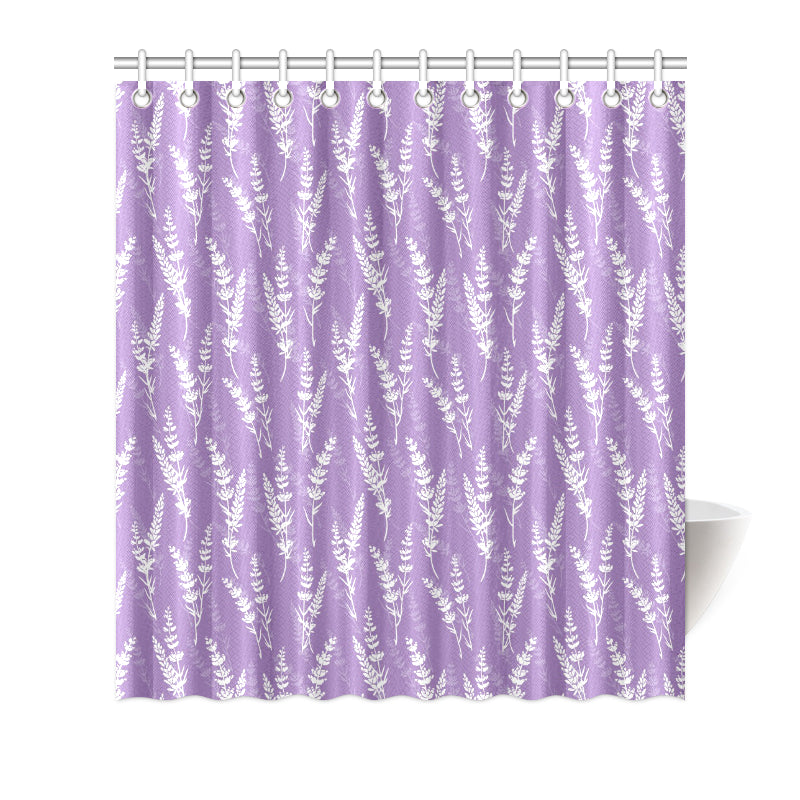 Lavender Pattern Print Design LV08 Shower Curtain