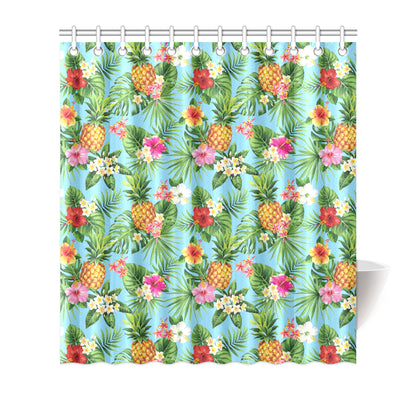 Pineapple Hawaiian flower Tropical Shower Curtain