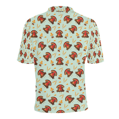 Thanksgiving Print Design LKS309 Men Polo Shirt
