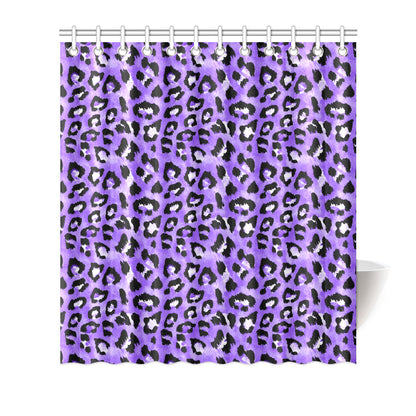 Leopard Purple Skin Print Shower Curtain
