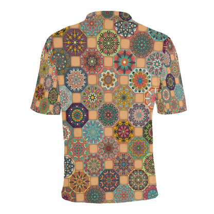 Boho Pattern Print Design 07 Men Polo Shirt