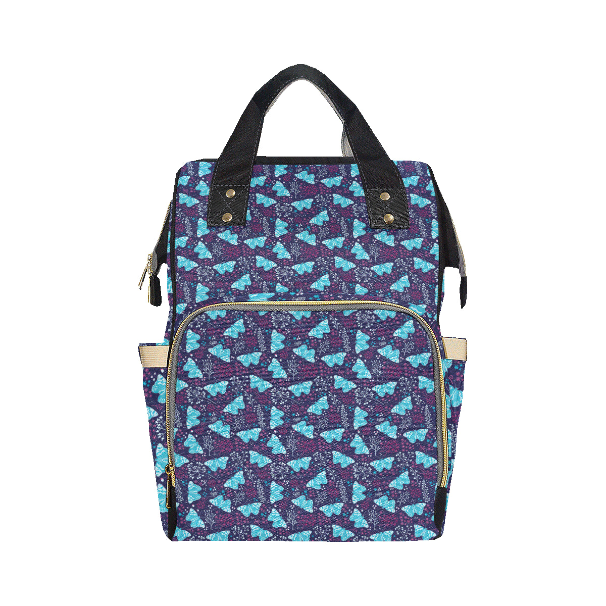 Butterfly Pattern Print Design 011 Diaper Bag Backpack