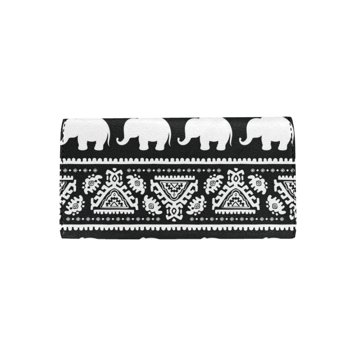 Elephant Pattern Women's Trifold Wallet
