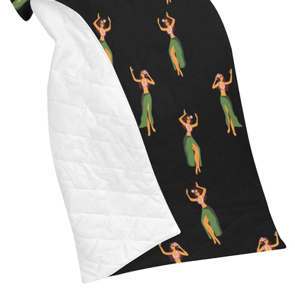 Hula Dancers Girl Pattern Print Design 01 Premium Quilt
