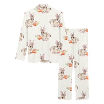 Rabbit Pattern Print Design 01 Women's Long Pajama Set