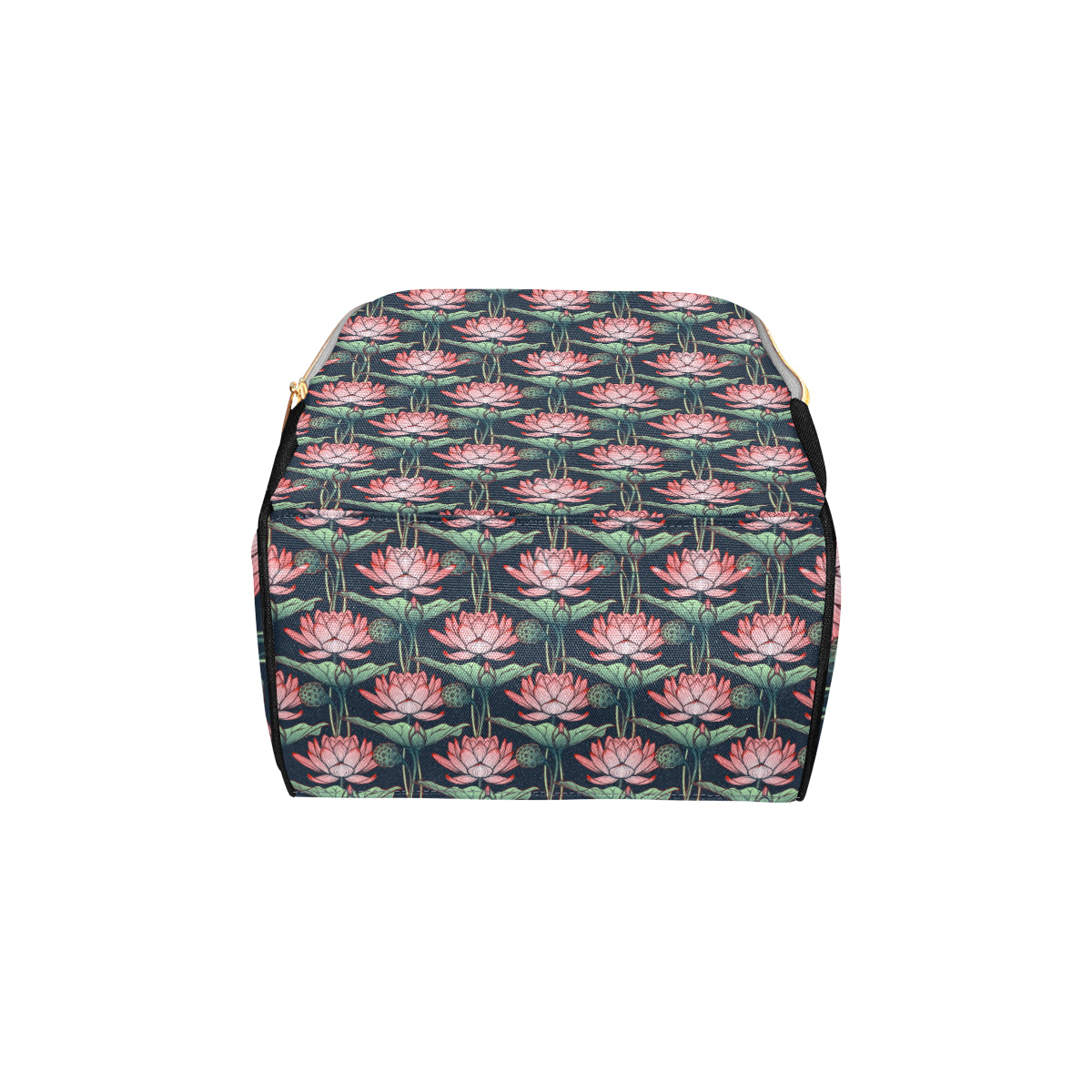 Water Lily Pattern Print Design WL03 Diaper Bag Backpack