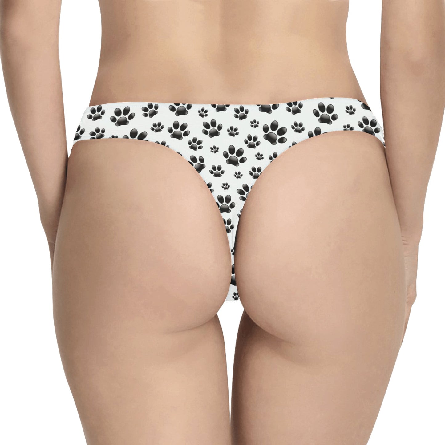 Paw Themed Print Women's Thongs