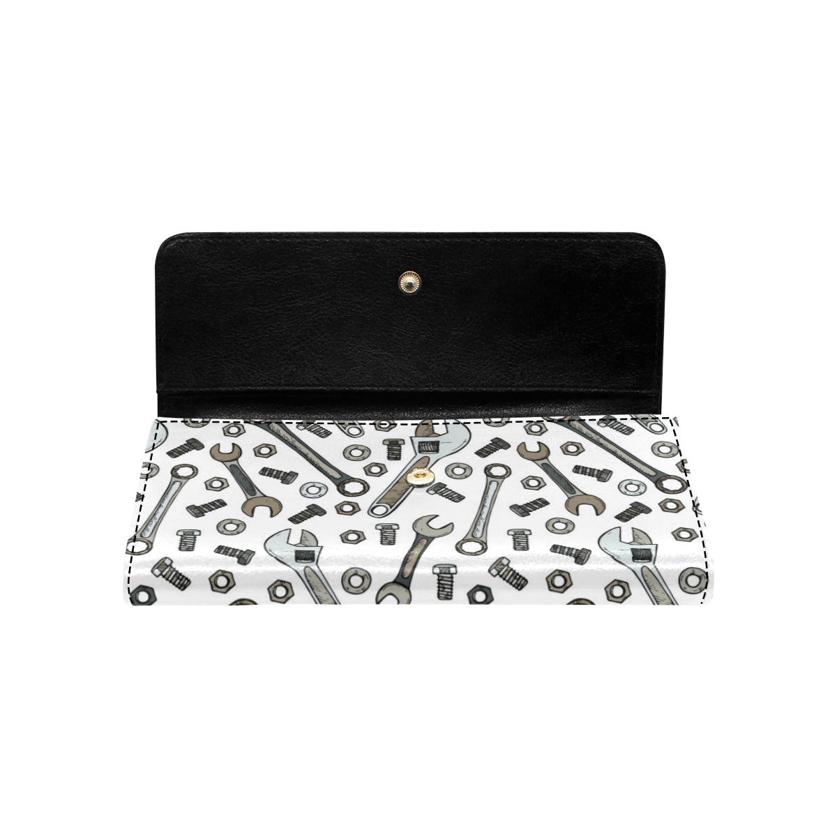 Mechanic Pattern Print Design 03 Women's Trifold Wallet