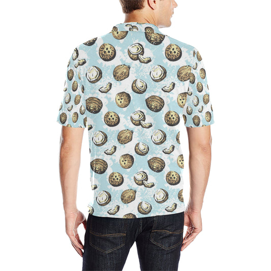 Coconut Pattern Print Design CN01 Men Polo Shirt