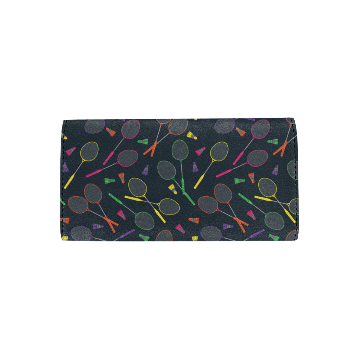 Badminton Pattern Print Design 04 Women's Trifold Wallet