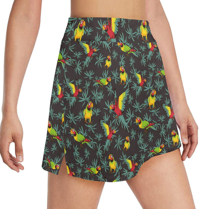 Parrot Themed Print 17" Golf & Pickleball Skort with Pockets