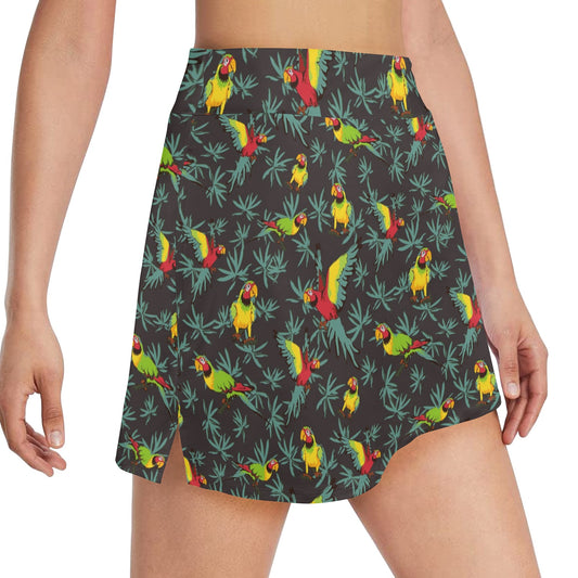 Parrot Themed Print 17" Golf & Pickleball Skort with Pockets