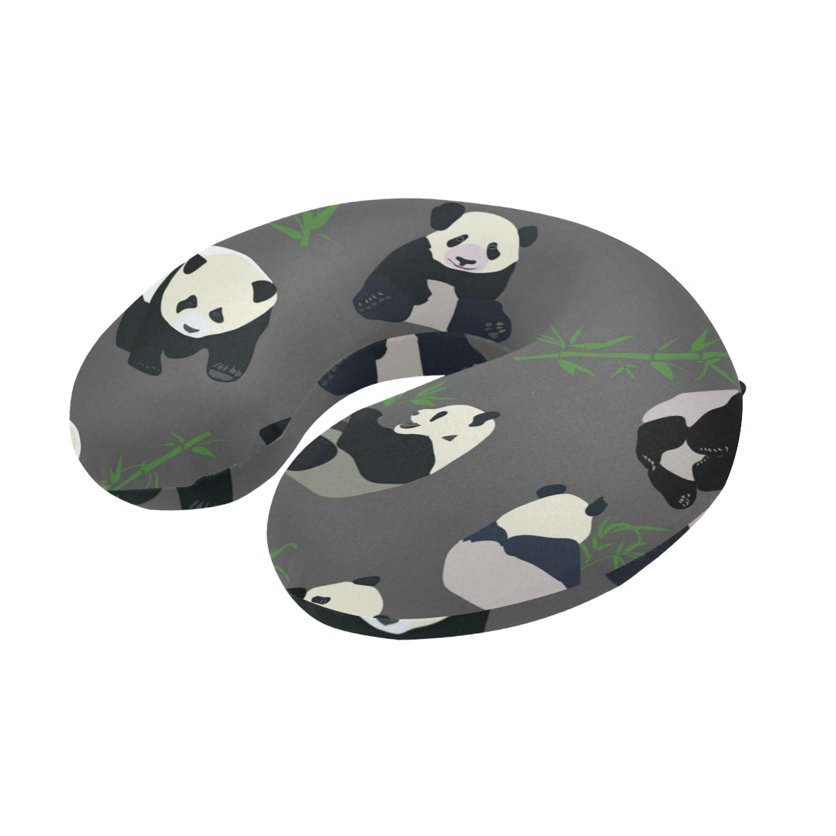 Panda Pattern Print Design A06 U-Shaped Travel Neck Pillow
