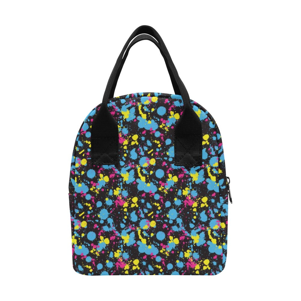 Splatter Colorful Print Design LKS301 Insulated Lunch Bag