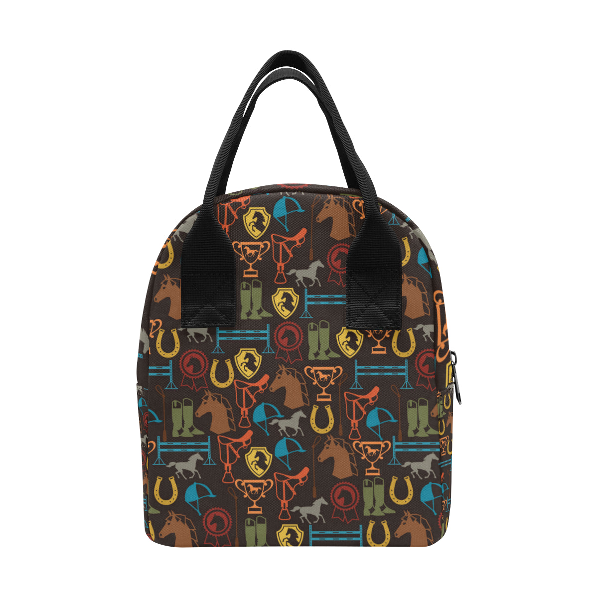 Equestrian Equipment Horse Colorful Insulated Lunch Bag
