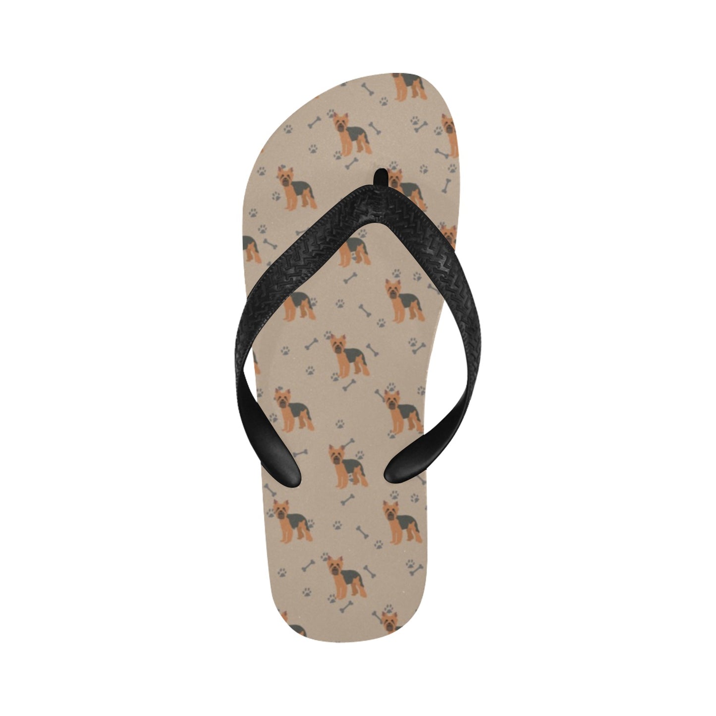 Yorkshire Terriers Print Design LKS305 Flip Flops