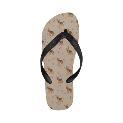 Yorkshire Terriers Print Design LKS305 Flip Flops