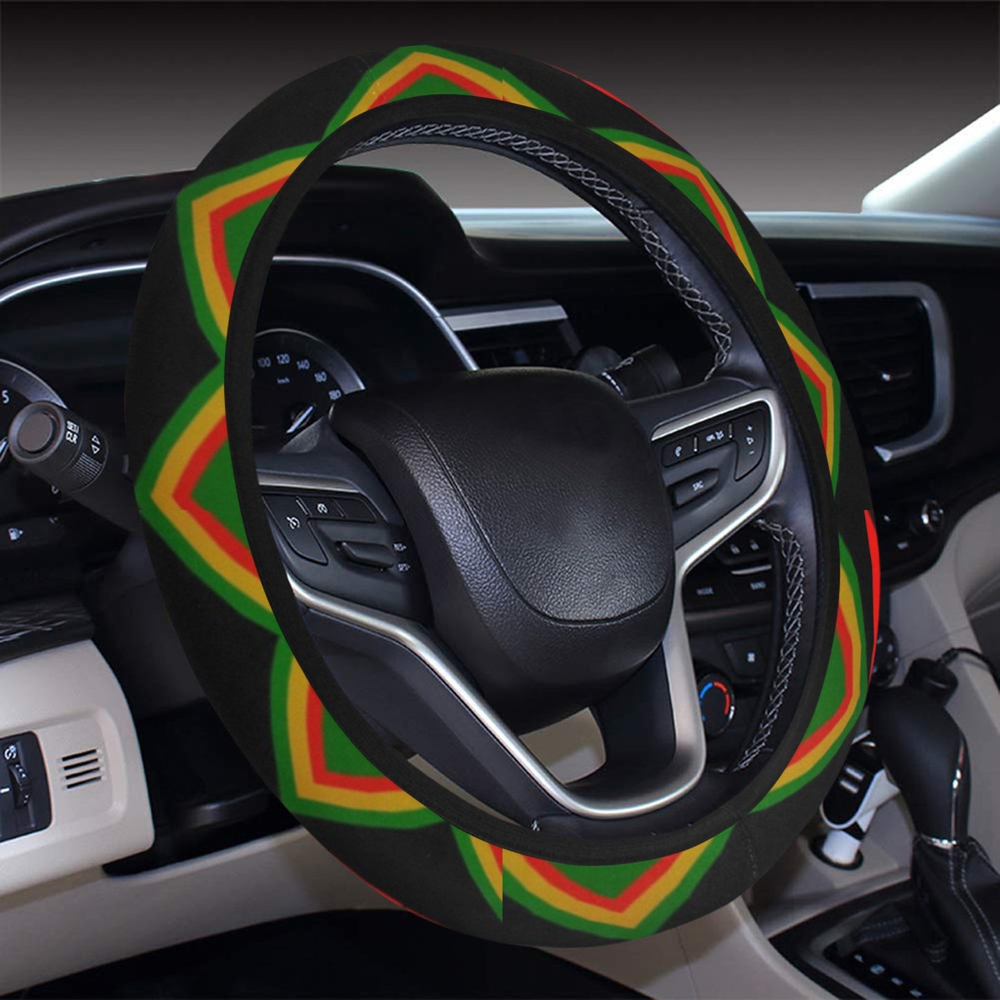 Serape Print Design LKS306 Steering Wheel Cover with Elastic Edge