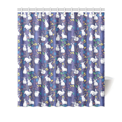 Bunny Pattern Print Design 01 Shower Curtain