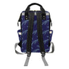 Blue Whale Print Design LKS402 Diaper Bag Backpack