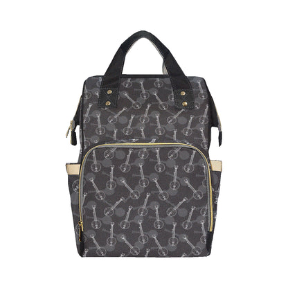 Banjo Pattern Print Design 03 Diaper Bag Backpack